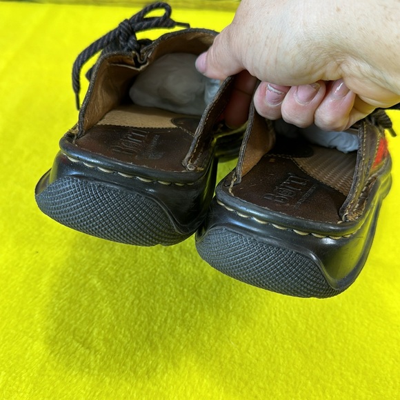 BORN Clogs Tizoc Red Wool Southwest Aztec Blanket Slip On Womens - Picture 6 of 7